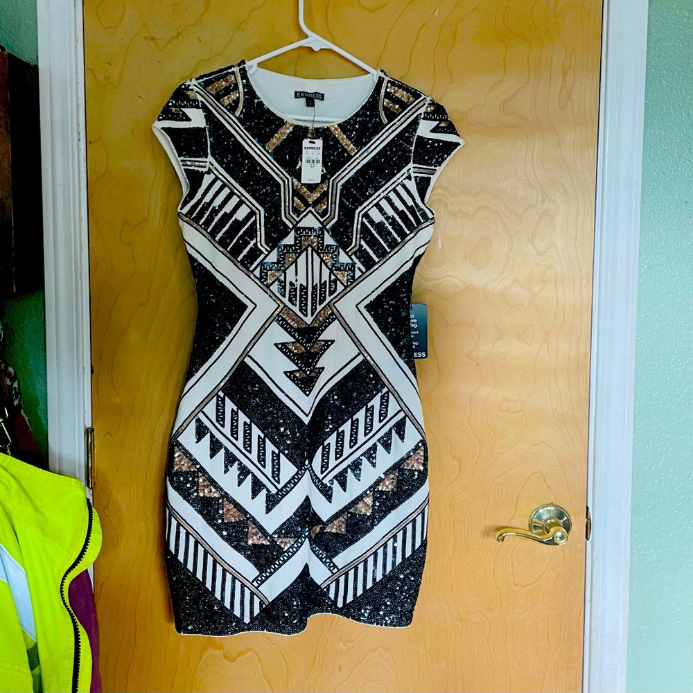 Express sequin dress